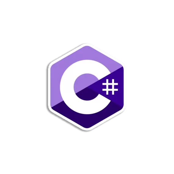 C# Sharp sharp purple Sticker