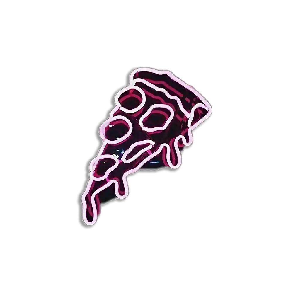 Neon Pizza Sticker