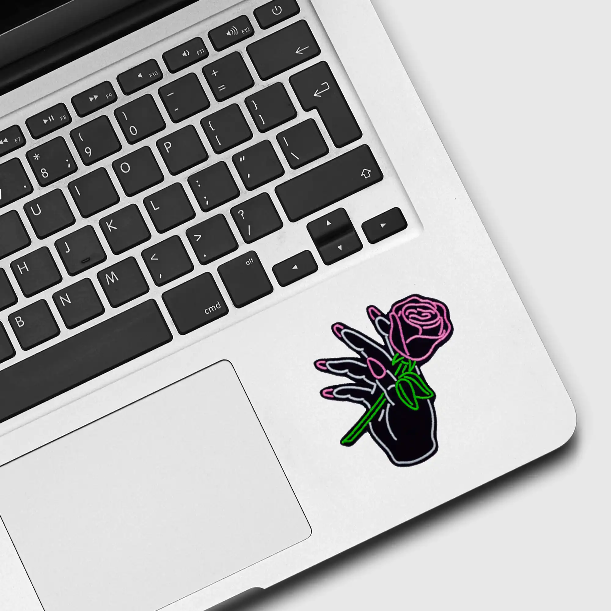 Neon Flower in Hand Sticker