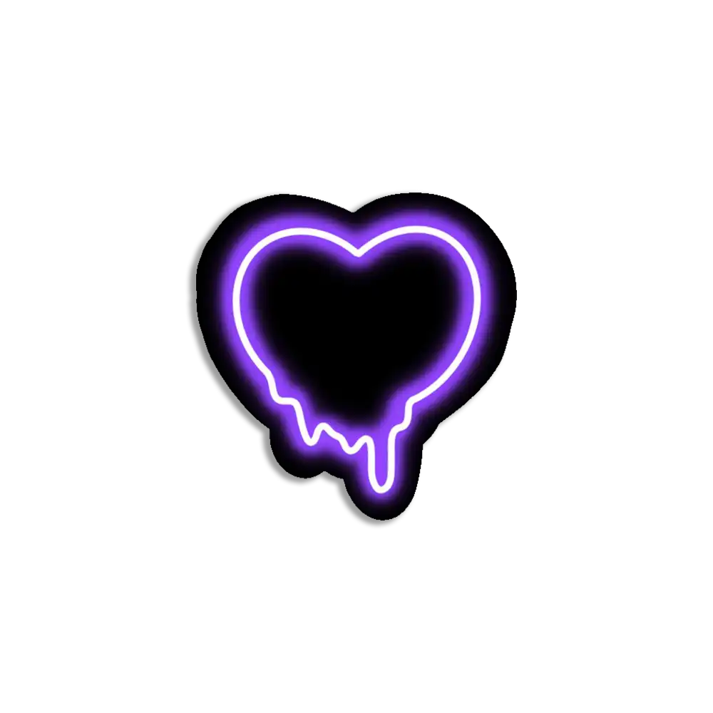 Neon Dripping Heart Sticker