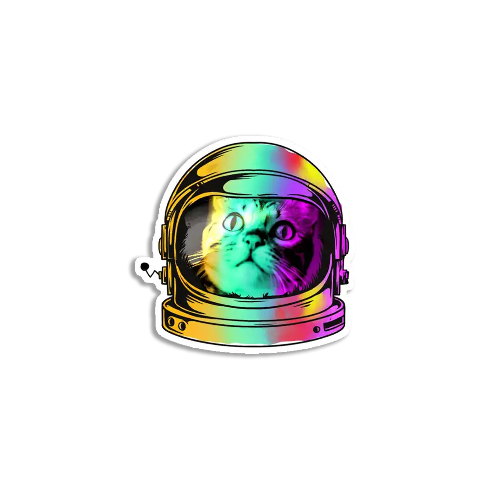 Space cat - Rainbow cat Sticker