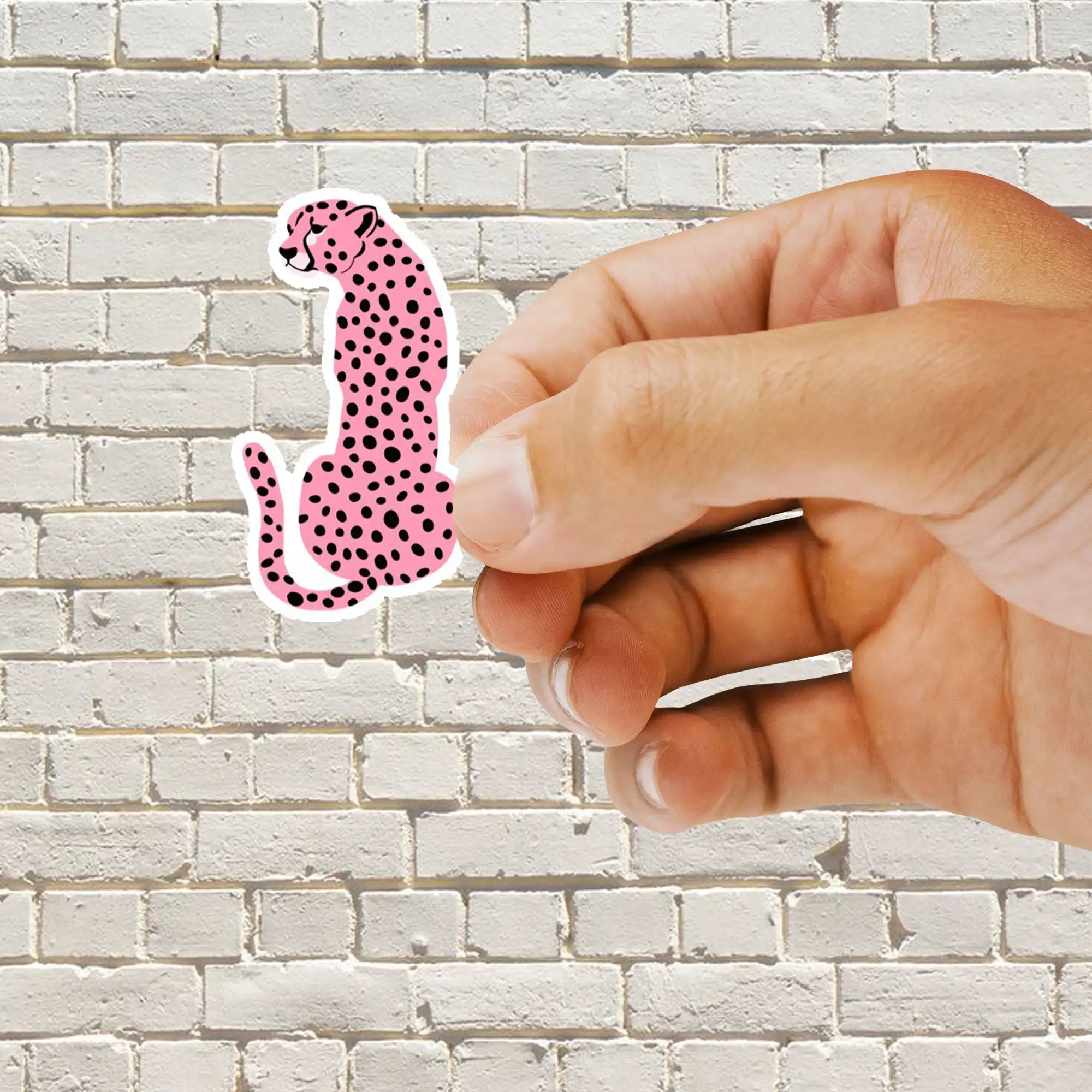 Pink Cheetah Leopard Sticker