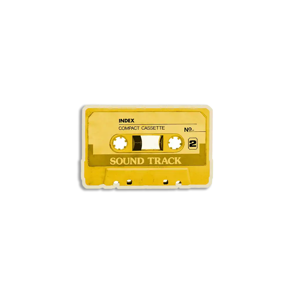 Yellow Cassette Sticker
