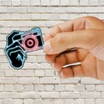 Neon Camera Shutter Sticker