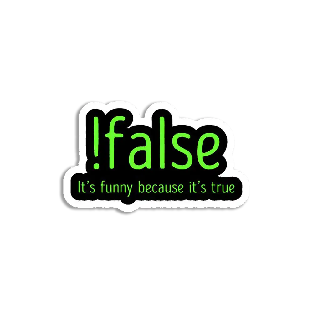 Funny false code sticker