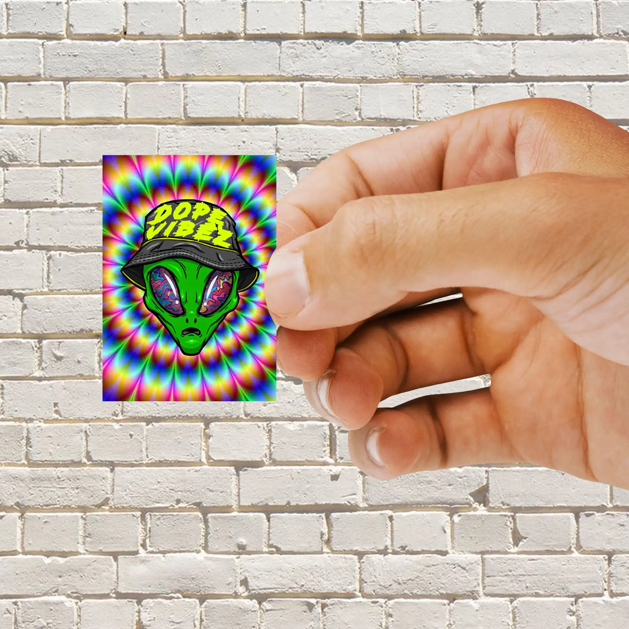 Dope Vibez Alien Sticker