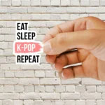 Eat Sleep K-Pop Repeat Sticker