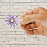 Purple Daisy Sticker
