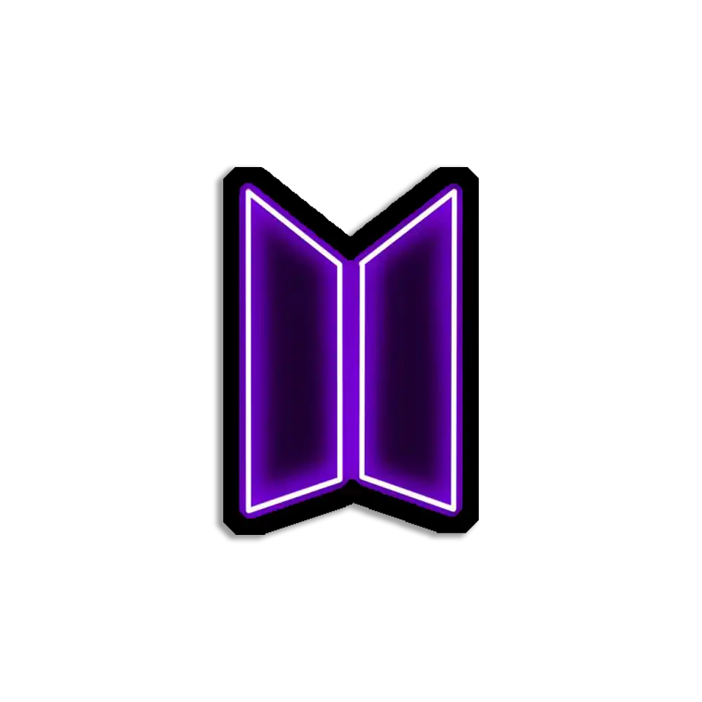 Neon BTS Logo Sticker