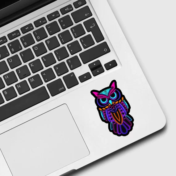 Neon Owl Sign Sticker