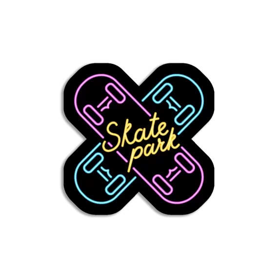 Neon Skate Park Sticker
