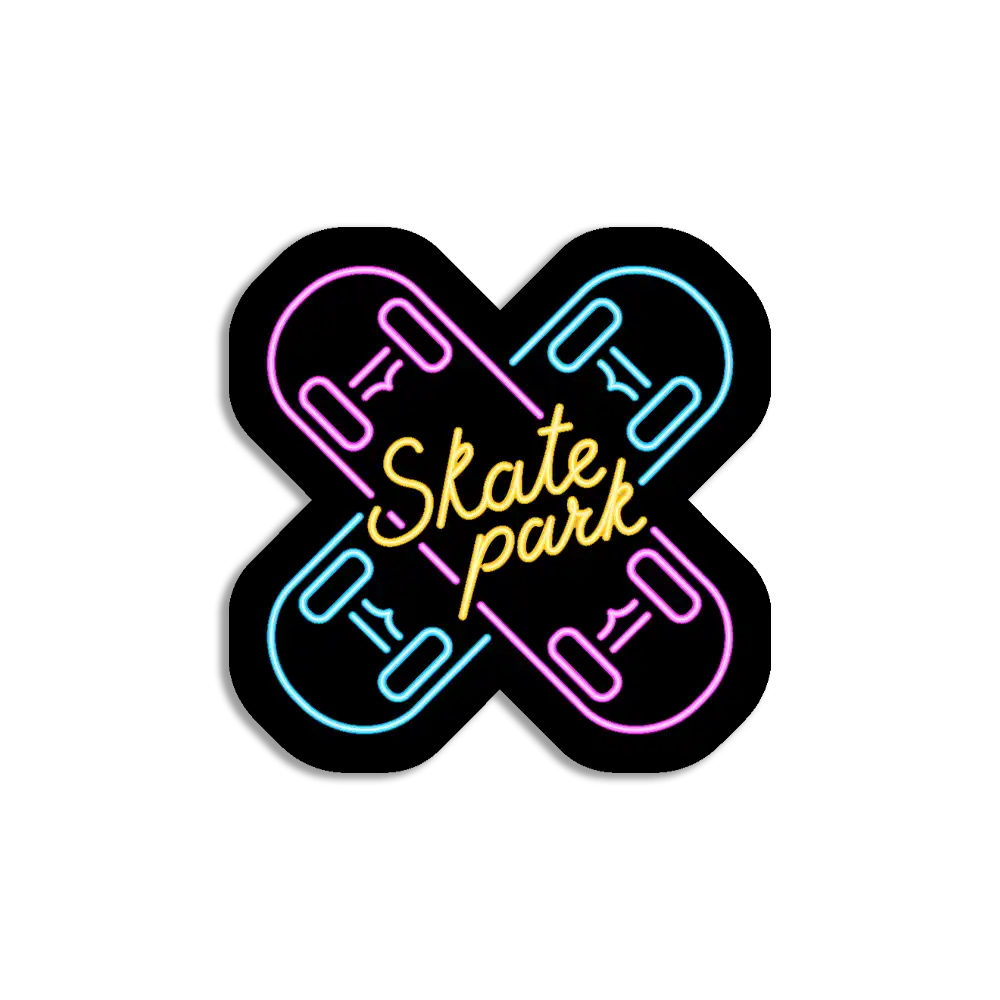 Neon Skate Park Sticker