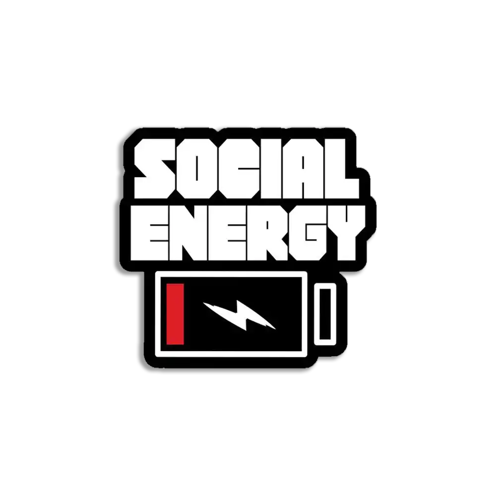 Social Energy Down Sticker