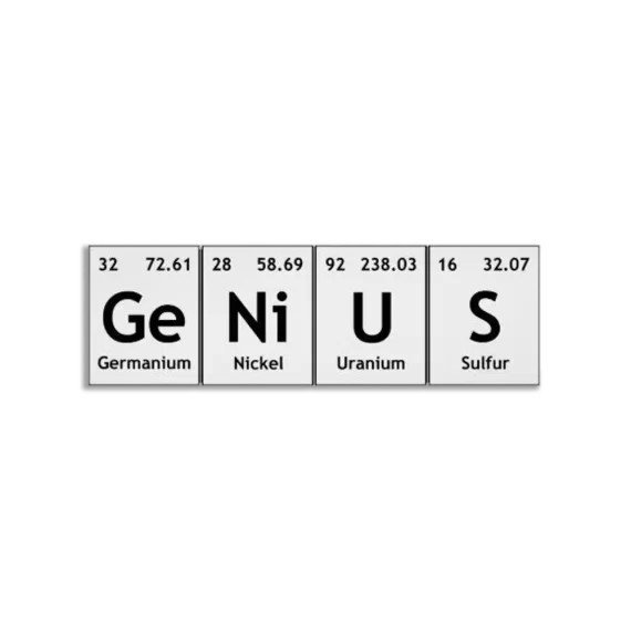 Genius Periodic Table Sticker