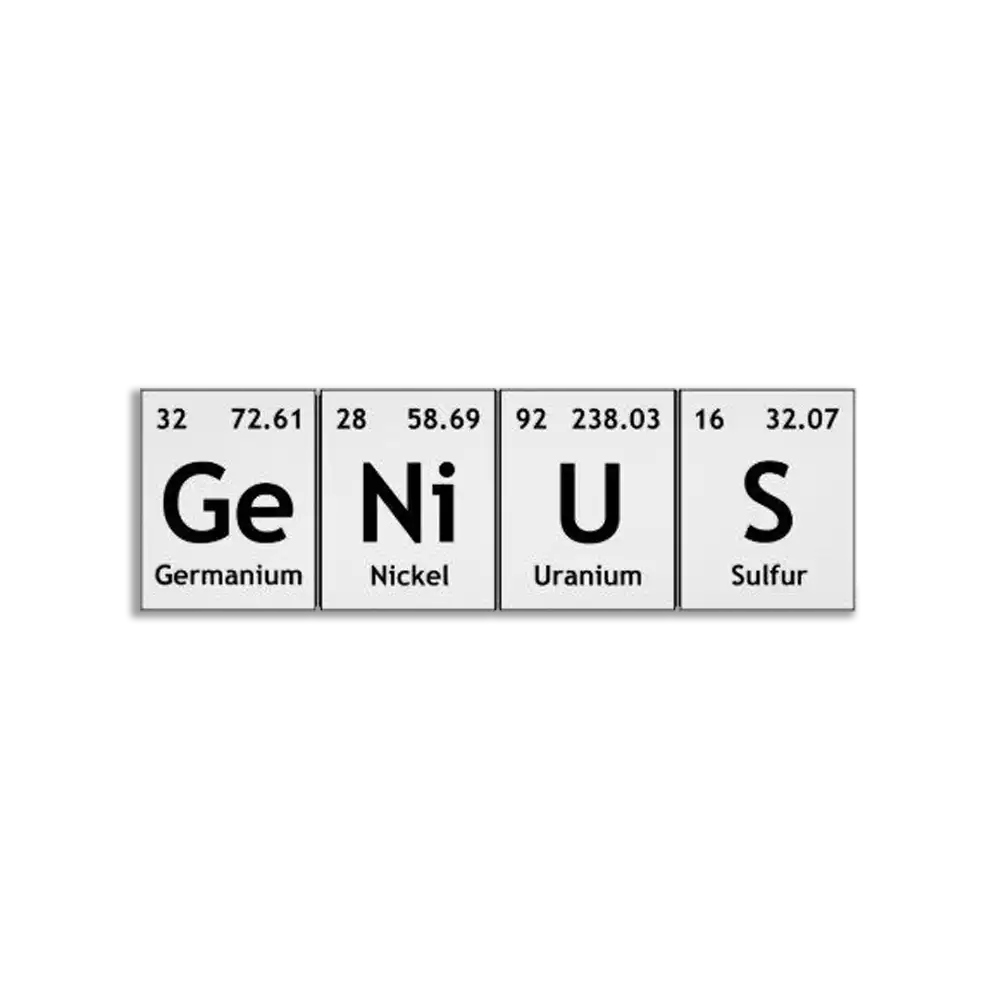 Genius Periodic Table Sticker