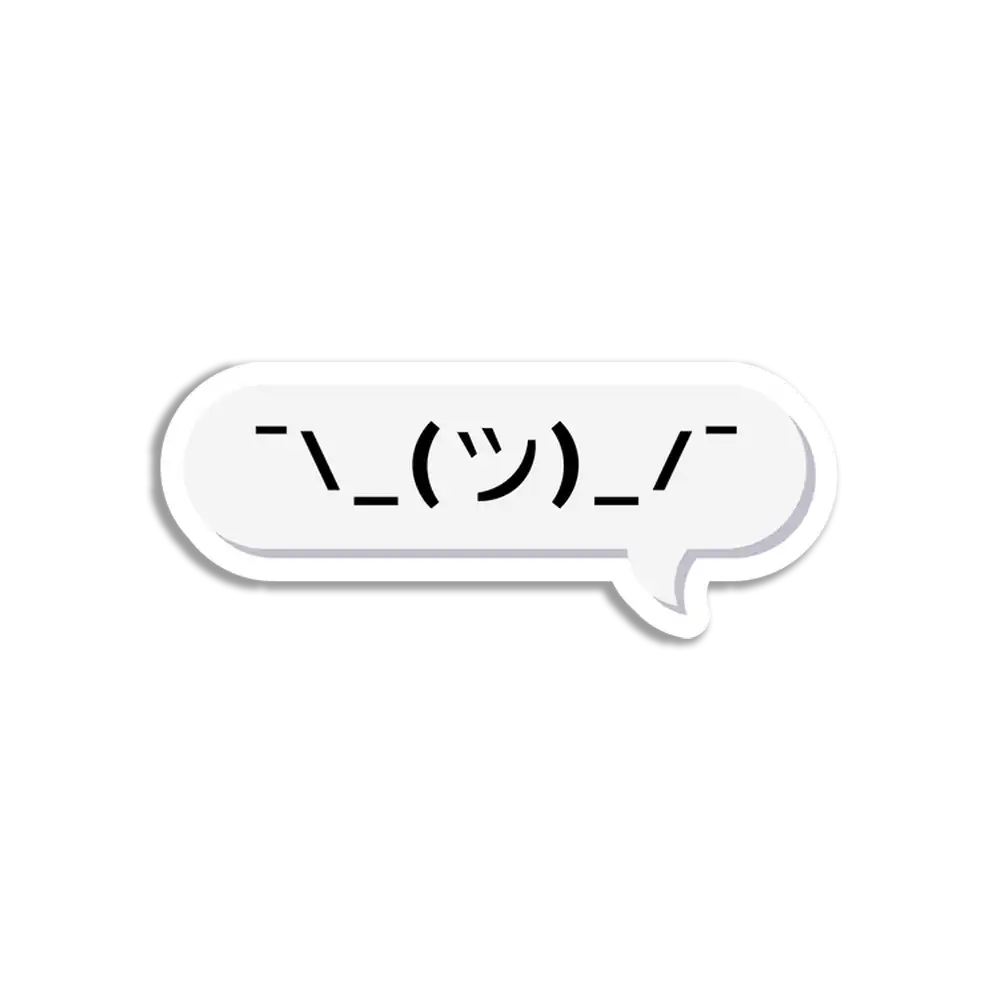 Emoticon in Chat Message Bubble Sticker