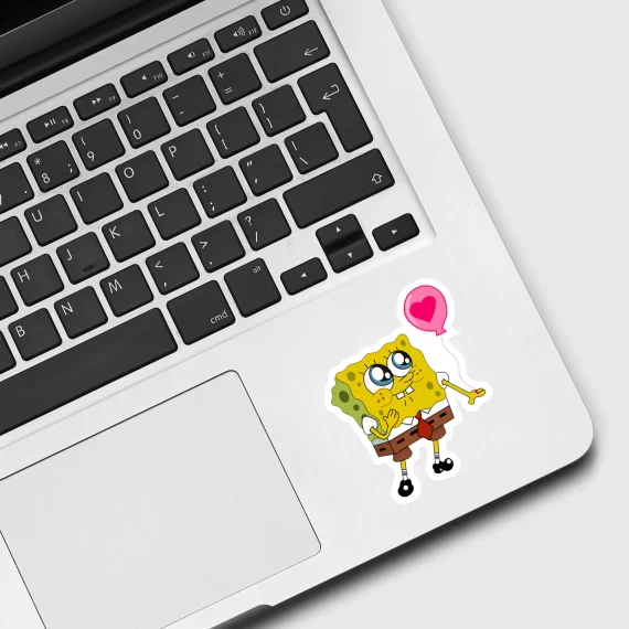 SpongeBob with Love Balloon Sticker