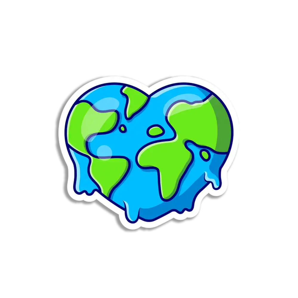 Heart Earth Sticker