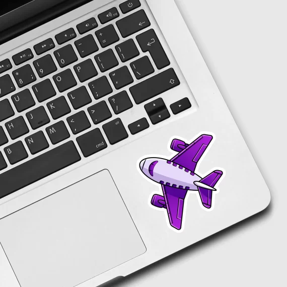 Purple Plane Sticker