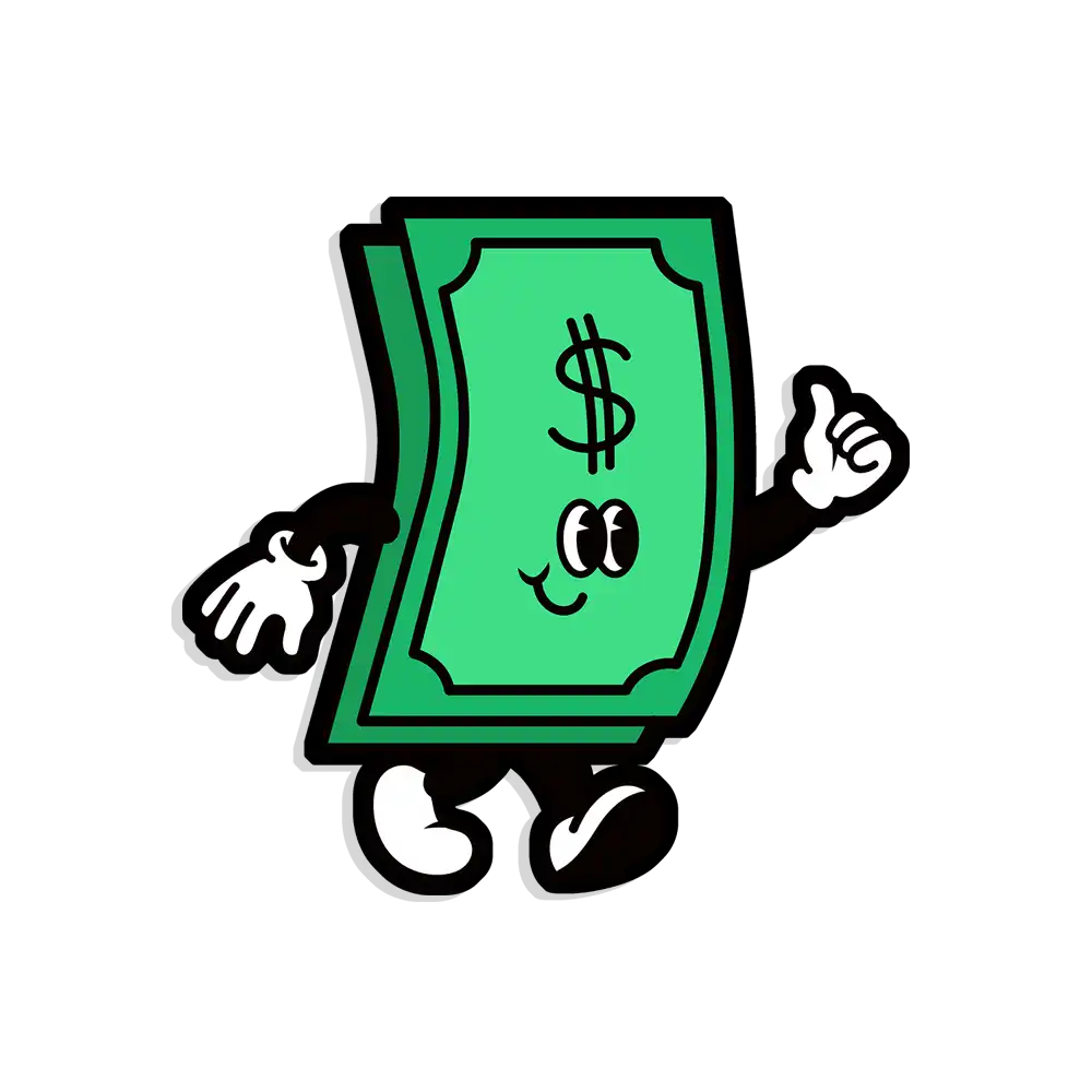 Money Cartoon Sticker