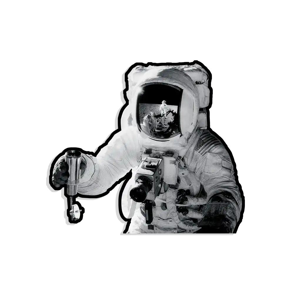 Astronaut on Moon Sticker