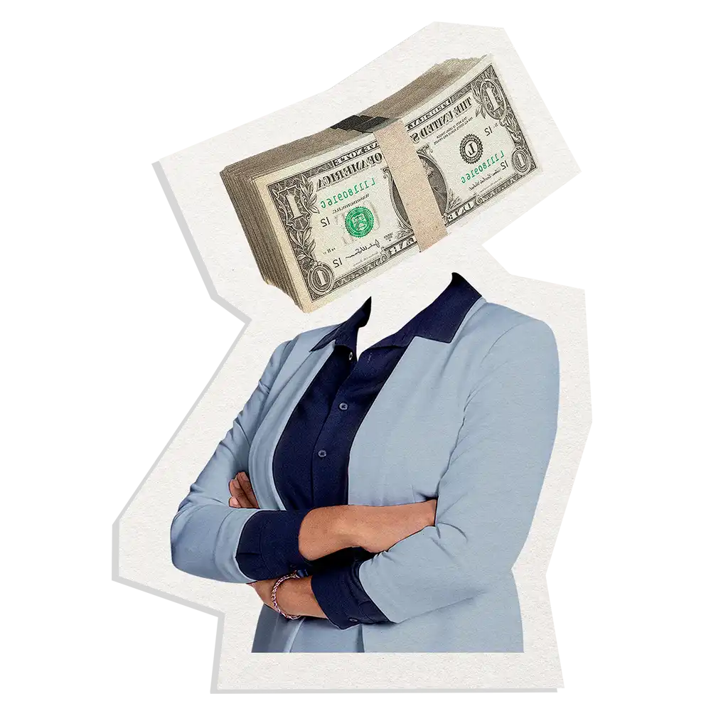 Retro Finance Head Sticker