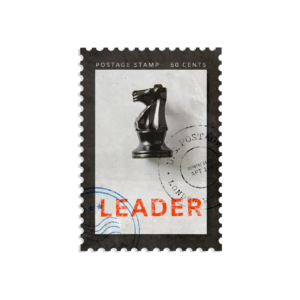 Leader King Chess Stamp Sticker