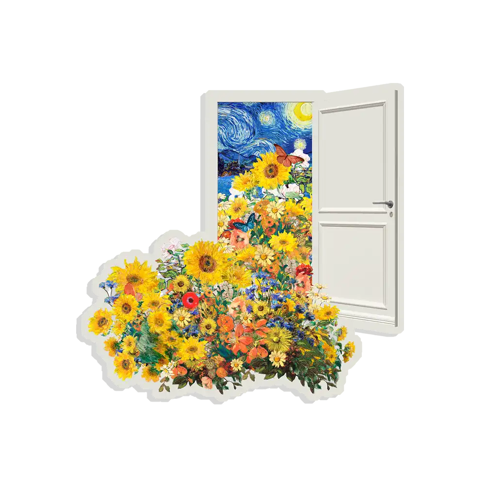 Retro Van Gogh Sticker