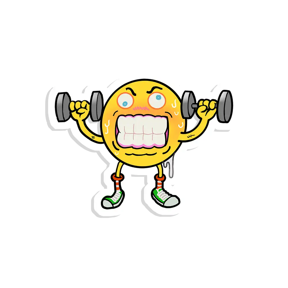 Working out Sticker