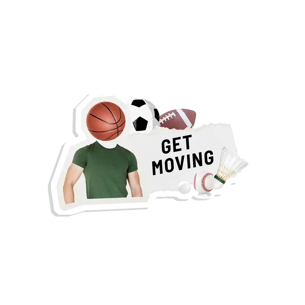 Get moving Sticker