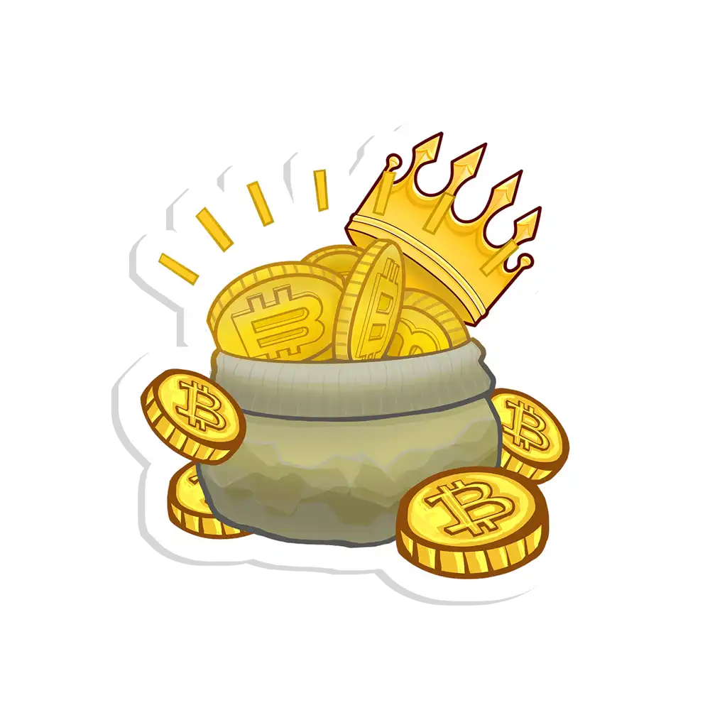 Bitcoin Money Bag King Sticker
