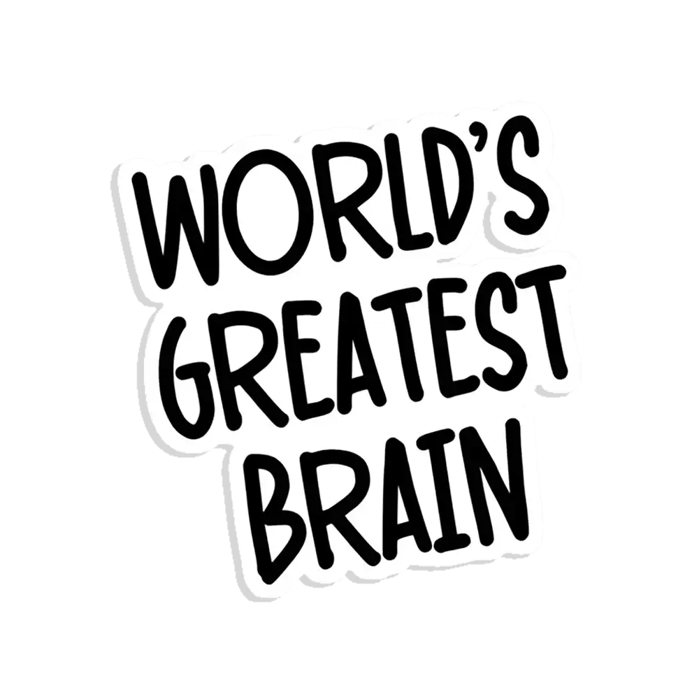 World's Greatest Brain Sticker