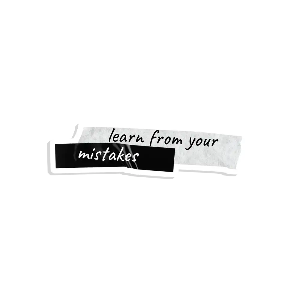 Learn from your mistakes Sticker