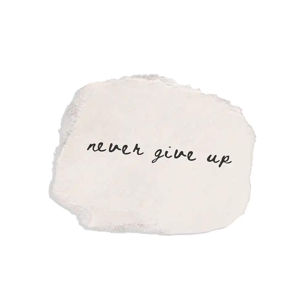 Never give up Sticker