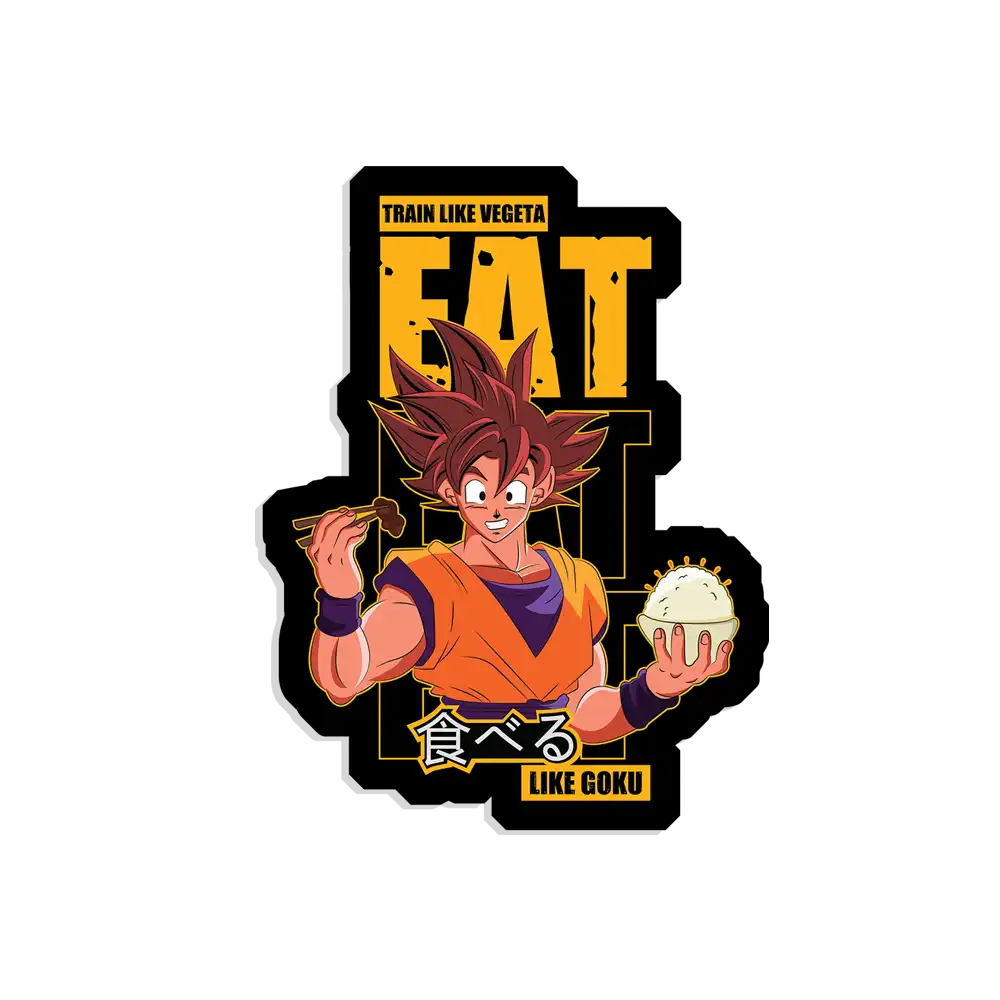 Train like Vegeta Eat like Goku Sticker