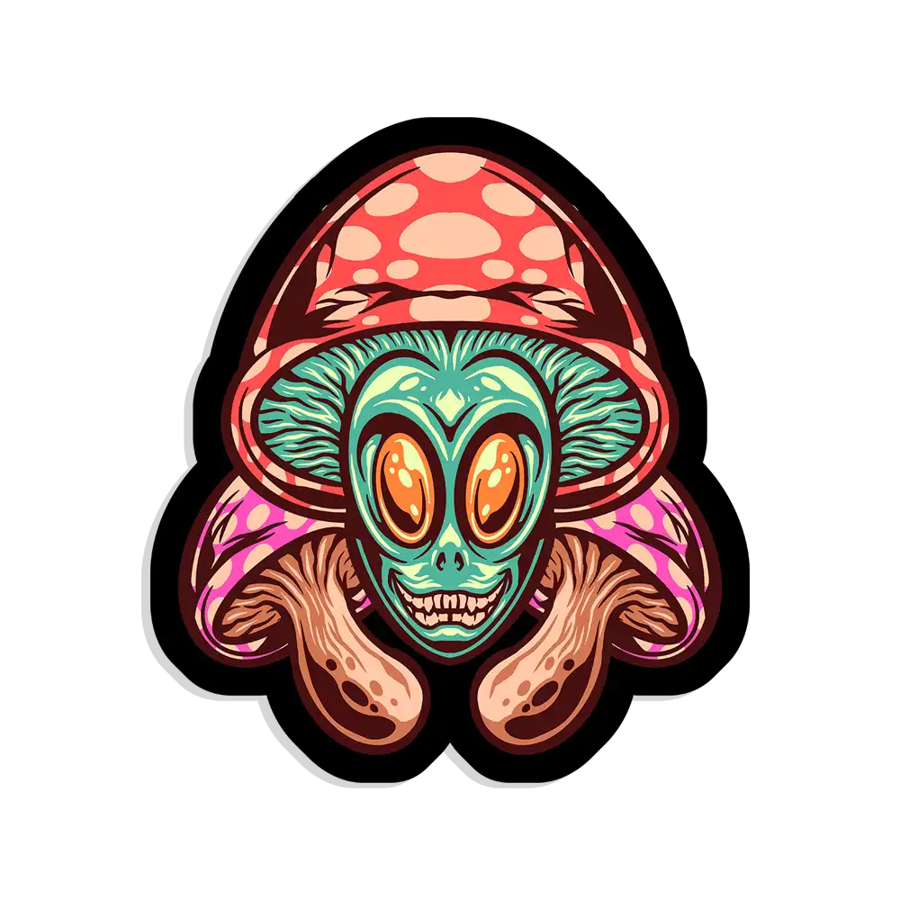 Alien Mushroom Sticker