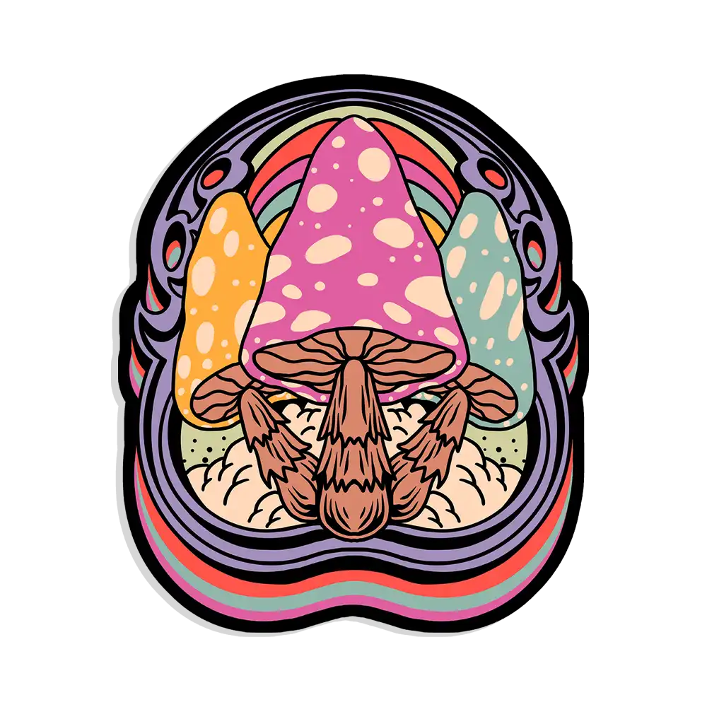 Trippy Mushroom Sticker