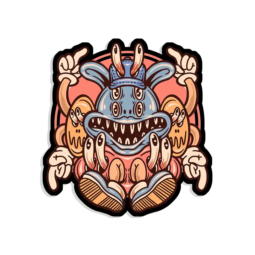 Trippy Monster Sticker