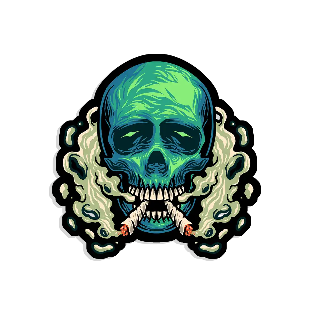 Skull Trippy Sticker